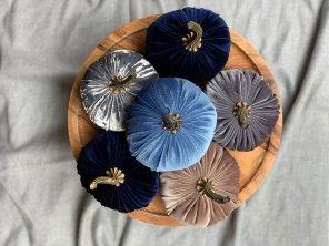 Perry Street Loves Handmade Velvet Pumpkin
